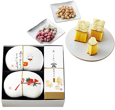 ［まめや金澤萬久］豆菓子･ひよこのカステラ詰合せ