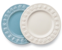 〔ウェッジウッド〕クイーンズウェア コレクションフェスティビティ ブルー＆アイボリー プレート