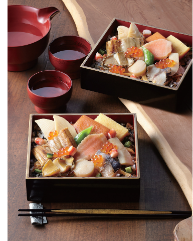 東京｢すきやばし次郎｣
鮨ちらし2個セット
