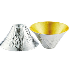 [能作]富士山 FUJIYAMA 錫･金箔セット(桐箱入)