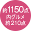 約1150点