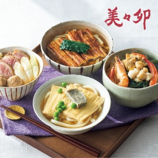 大阪｢美々卯｣個食うどんセット彩
