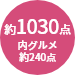 商品点数約1030点