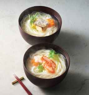 ｢池利｣ 
お湯かけ3分
お手軽･贅沢な手延べにゅうめん
