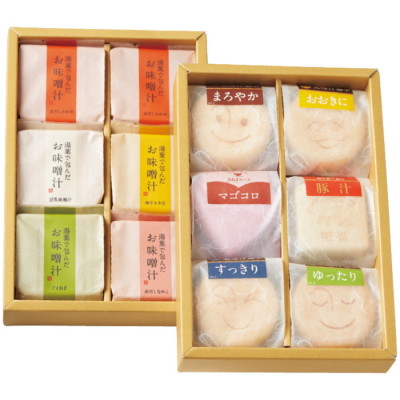 美噌汁最中と湯葉で包んだお味噌汁の詰合せ12食