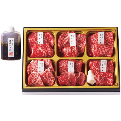 近江牛 赤身焼肉用牛肉6種盛合せ 360g(CB6168424)｜阪急からのお中元