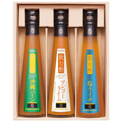 季節の飲む酢3本詰合せ