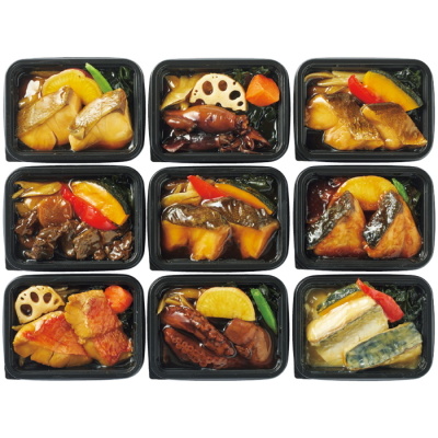 レンジで簡単!骨取り煮魚と野菜付合せ