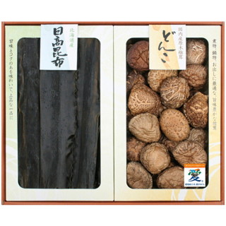 愛媛県産どんこ椎茸･日高昆布詰合せ