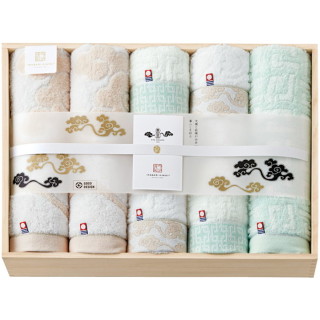 雲母唐長タオル 唐長文様コンパクトバスタオルセット