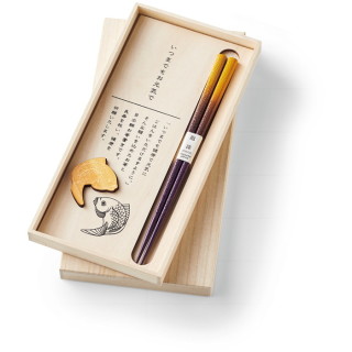 泡沫 目出鯛箸置きセット [黄･紫]