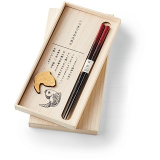 泡沫 目出鯛箸置きセット [赤･黒]