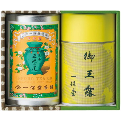 ☆京都　一保堂茶舗のお茶セット 玉露 麟鳳・煎茶 芳泉 小缶セット | 一保堂茶舗
