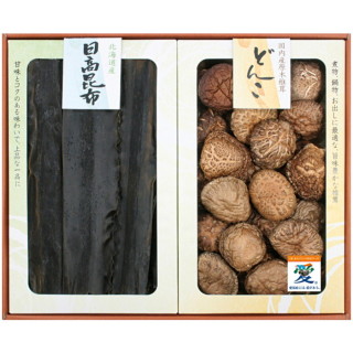 愛媛県産どんこ椎茸･日高昆布詰合せ
