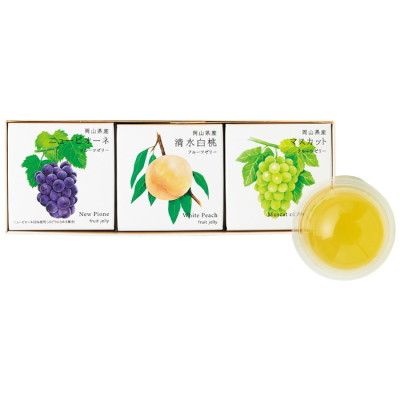 3種の岡山果実ゼリー3個アソート