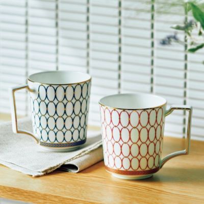 ルネッサンス ゴールド マグ ペア(ピンク･ブルー)
