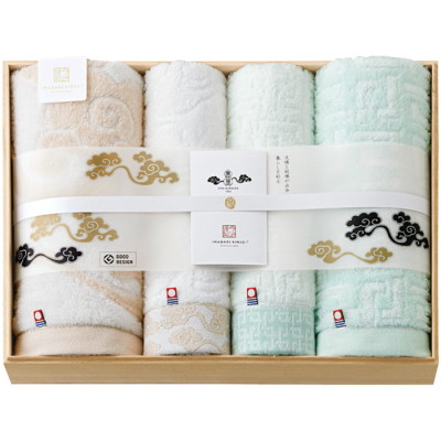 雲母唐長タオル 唐長文様コンパクトバスタオルセット