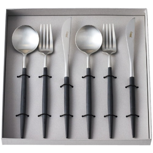 GOA ブラックシルバーカトラリーセット(QS6122750)｜阪急ギフトモール