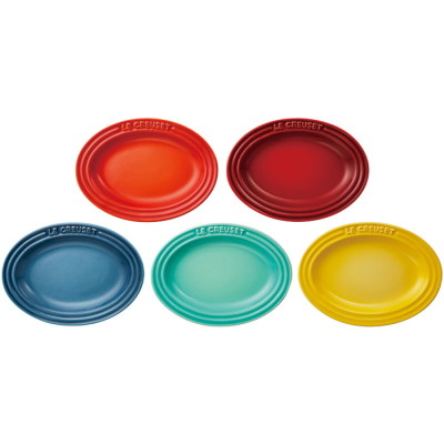 ミニ･オーバル･プレート(5枚入り)レインボー