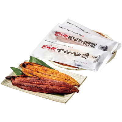 魚伊一貫作り炭火焼うなぎ 蒲焼･白焼3尾セット