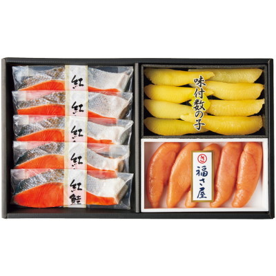 紅鮭切身・味付かずの子・無着色辛子明太子詰合せ(SR5136980)｜阪急