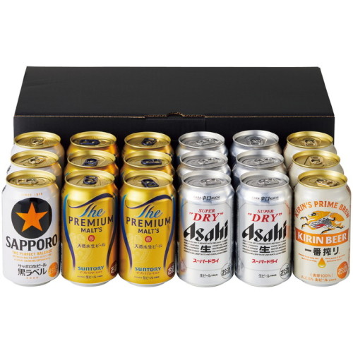 四大銘柄 生缶ビールいろいろセット(SR5137421)｜阪急からのお歳暮